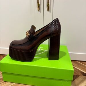 Sam Edelman Brown Platform Loafers